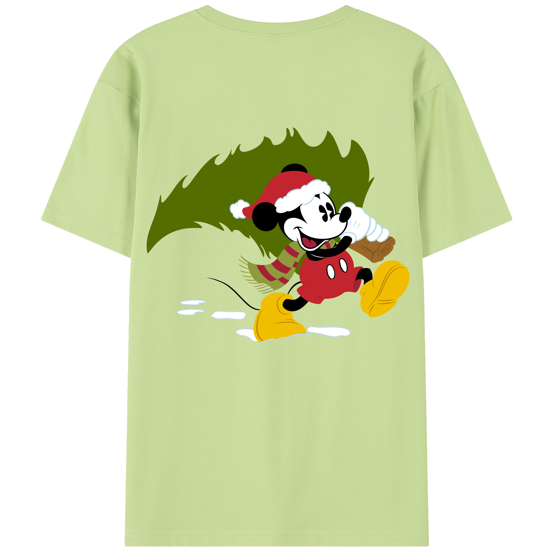（画像用） ミッキーマウス Mickey Mouse 綿100％半袖Tシャツ（背面プリント）